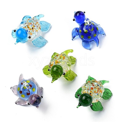 5Pcs 5 Colors Handmade Lampwork Pendants & Displays LAMP-CJ0002-26-1