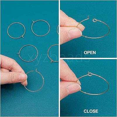 100Pcs 2 Colors 316 Surgical Stainless Steel Wine Glass Charms Rings STAS-UN0028-95B-1
