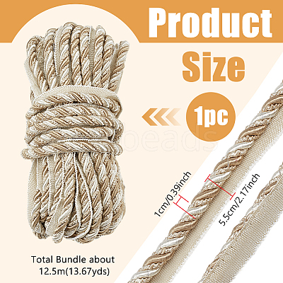 12.5M Polyester Twist Lip Cord Trim OCOR-WH0105-005C-1