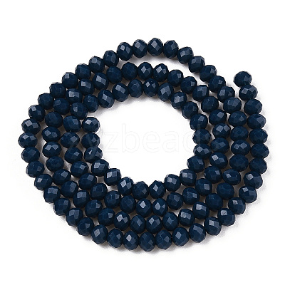 Opaque Solid Color Glass Beads Strands EGLA-A034-P4mm-D16-1