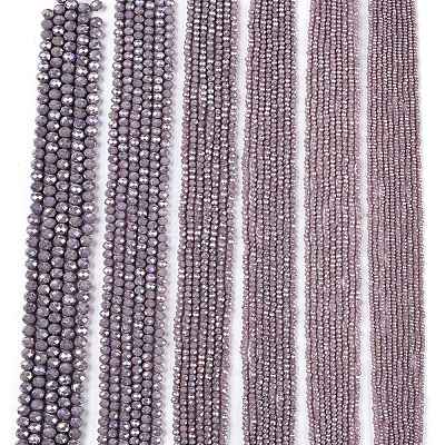 Electroplate Glass Beads Strands EGLA-A044-P3mm-B13-1