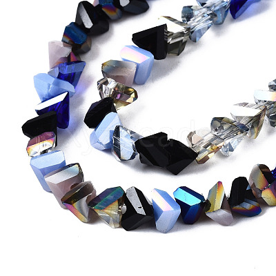 Electroplate Glass Beads Strands X-EGLA-N002-06F-1