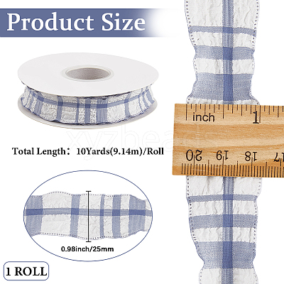 Cloth Plaid Ribbon OCOR-WH20071-001F-1
