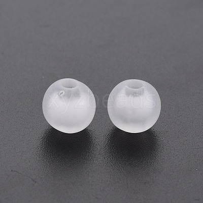 Frosted Acrylic Beads X-FACR-Q006-8mm-01-1