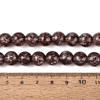 Transparent Half Spray Painted Glass Beads Strands LS-GLAA-Q110-02A-09-1