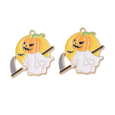 Halloween Theme Alloy Enamel Pendants FIND-E024-04LG-1