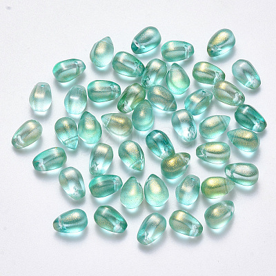 Transparent Spray Painted Glass Charms LS-GLAA-R211-03-B05-1