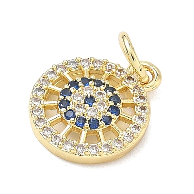 Brass Micro Pave Cubic Zirconia Pendants KK-K417-15A-G-1