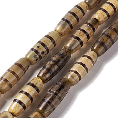 Tibetan Style dZi Beads Strands G-A024-01A-1