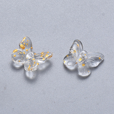 Transparent Spray Painted Glass Charms GLAA-T016-22D-1