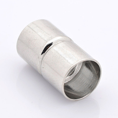 Column Brass Magnetic Clasps with Glue-in Ends X-KK-D351-1