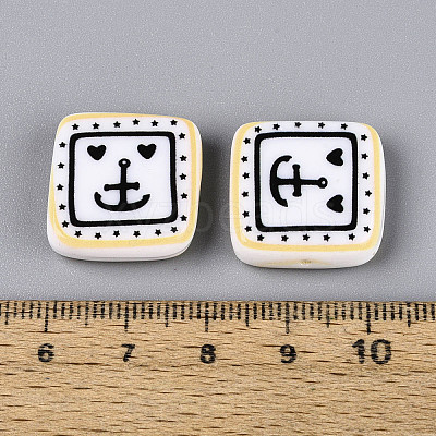Printed Opaque Resin Beads RESI-N043-10B-1