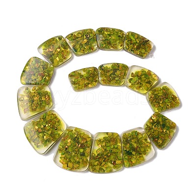 Dyed Natural Imperial Jasper with Resin Beads Strands G-Q017--E05-01B-1