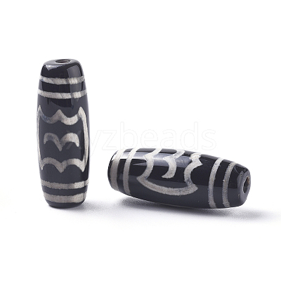 Tibetan Style Roc/Peng Pattern dZi Beads TDZI-D008-14-1