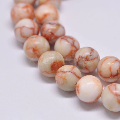 Natural Red Netstone Beads Strands X-G-F352-6mm-1