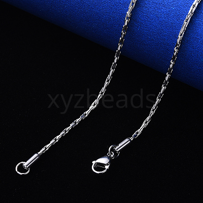 Non-Tarnish 304 Stainless Steel Boston Link Chain Necklace NJEW-S420-005A-P-1