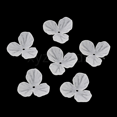 3-Petal Frosted Acrylic Bead Caps SACR-F016-01C-1