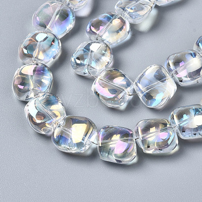 Electroplate Glass Beads Strands EGLA-N008-005-A01-1
