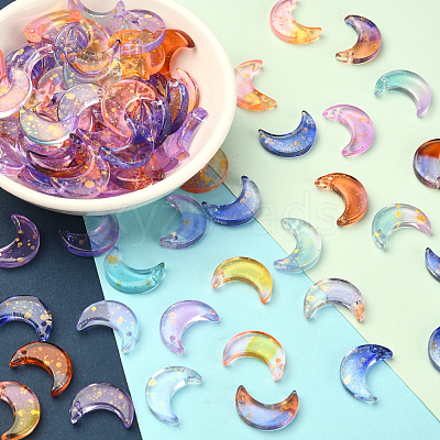 100Pcs 5 Colors Glass Pendants GLAA-CJ0001-64-1