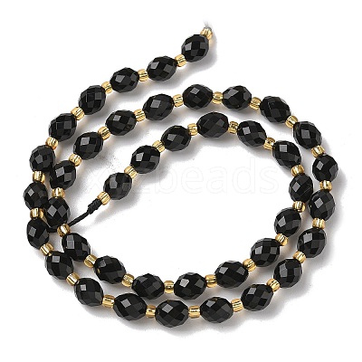 Natural Black Onyx Beads Strands G-F809-A23-01-1