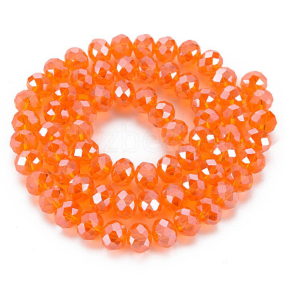 Electroplate Glass Beads Strands EGLA-A034-T1mm-A07-1