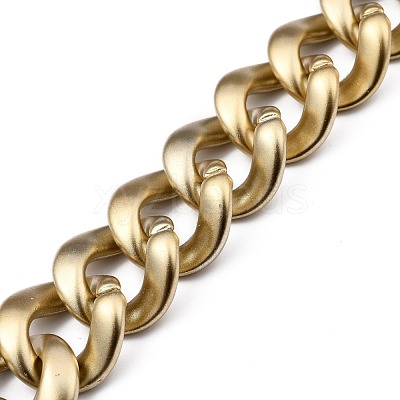 Handmade Spray Painted CCB Plastic Curb Chains AJEW-JB00737-1