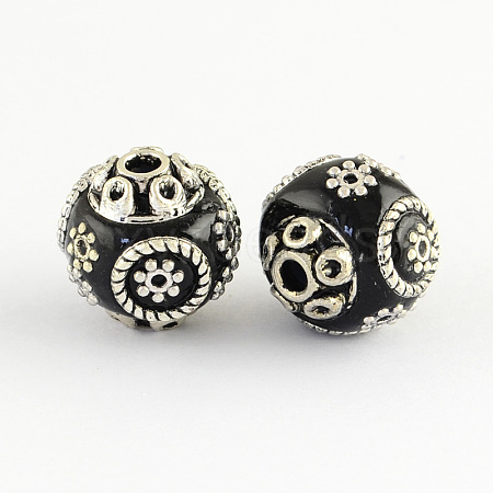 Round Handmade Indonesia Beads IPDL-R394-12-1