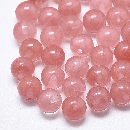 Cherry Quartz Glass Beads X-G-T122-25A-01-1