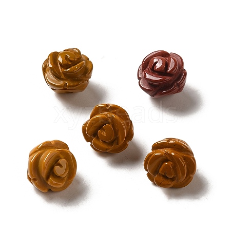 Natural Mookaite Carved Flower Beads G-O156-B-29-1