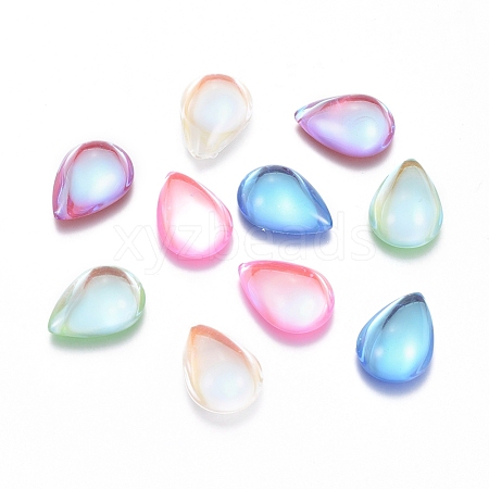 Transparent K9 Glass Cabochons X-GGLA-L029-05D-M02-1