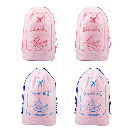 12Pcs 2 Colors  Makrofol Semi-transparent Drawstring Bag CON-MB0001-13-1