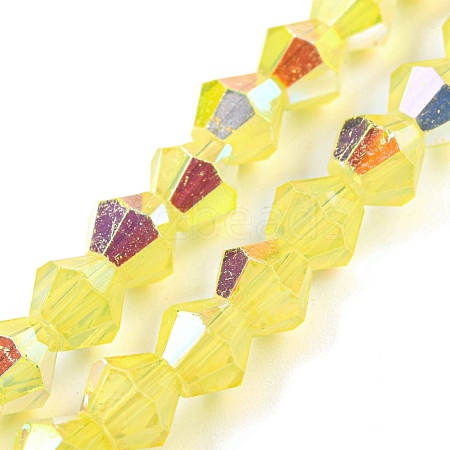 Baking Painted Transparent Glass Beads Strands GLAA-F029-TM6mm-03-1