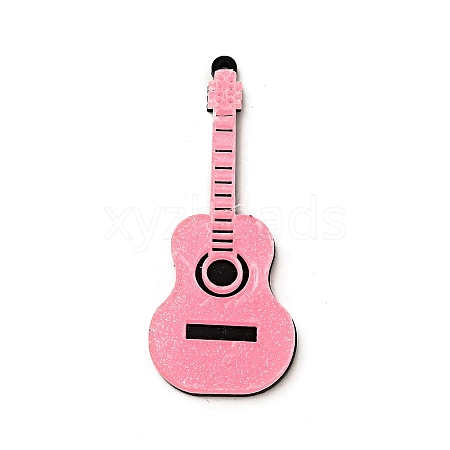 Guitar Shape Acrylic Big Pendants MACR-E002-02B-1