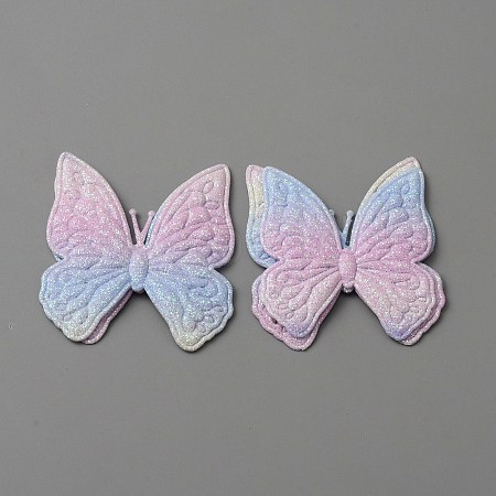 Butterfly Shape Cloth Sew on Patches Applique DIY-WH0032-89E-1