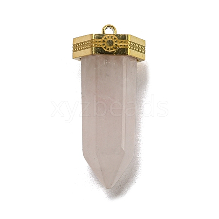 Natural Rose Quartz Pointed Pendants STAS-K273-03G-01-1