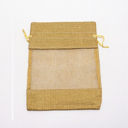 Burlap Packing Pouches Drawstring Bag ABAG-TAC0006-01A-1