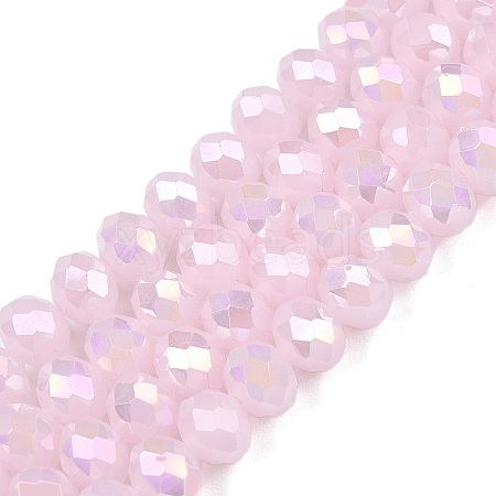 Electroplate Glass Beads Strands EGLA-A044-J8mm-B02-1