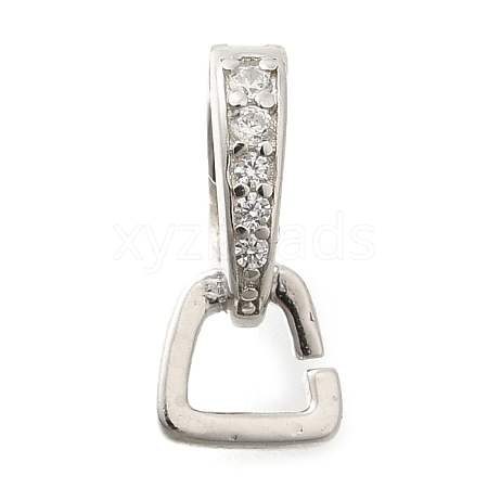 925 Sterling Silver Micro Pave Clear Cubic Zirconia Twister Clasps STER-U006-09P-1