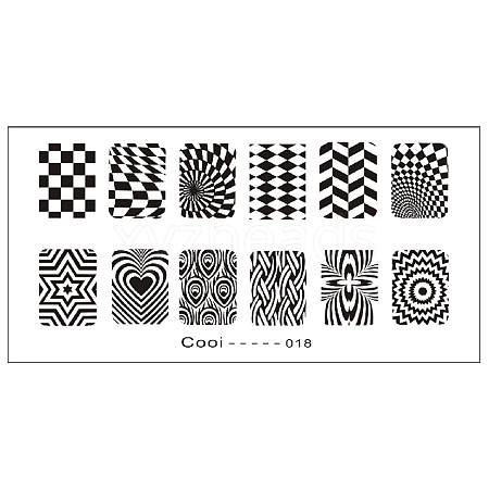 Stainless Steel Nail Art Templates Stamping Plate Set MRMJ-S048-104-1