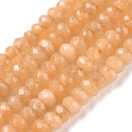 Dyed Natural Malaysia Jade Rondelle Beads Strands G-E316-2x4mm-36-1