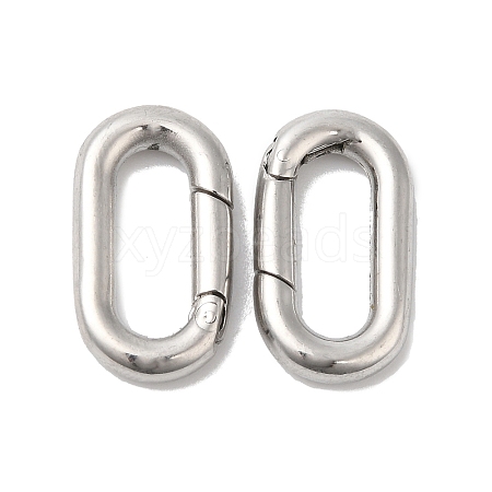 Non-Tarnish 304 Stainless Steel Spring Gate Ring X-STAS-Q215-54P-1