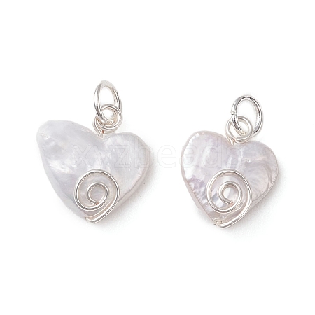 Natural Keshi Pearl Heart Charms PALLOY-JF04809-02-1