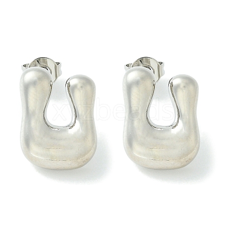 Rack Plating Brass Earrings EJEW-S222-01P-U-1