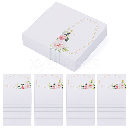 80Pcs Rectangle Paper Table Place Cards AJEW-TA0003-62B-1