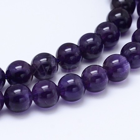 Natural Amethyst Round Bead Strands X-G-M212-6mm-01C-1