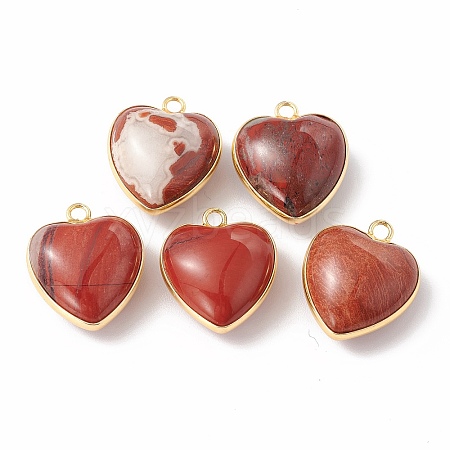 Natural Red Jasper Pendants G-C005-01G-18-1