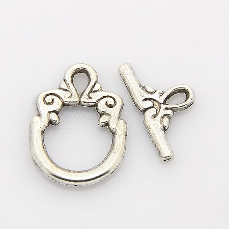 Tibetan Style Alloy Ring Toggle Clasps LS-PALLOY-J471-24AS-1