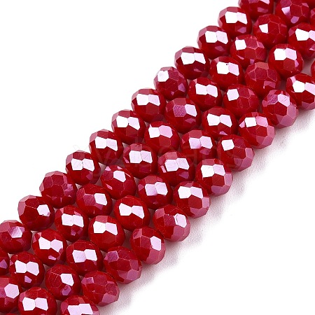 Electroplate Glass Beads Strands EGLA-A044-P6mm-A15-1