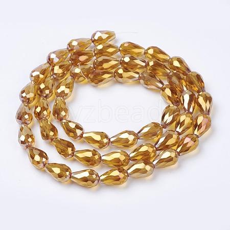 Electroplate Glass Beads Strands EGLA-D015-15x10mm-21-1