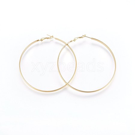 304 Stainless Steel Big Hoop Earrings EJEW-P162-01G-01-1